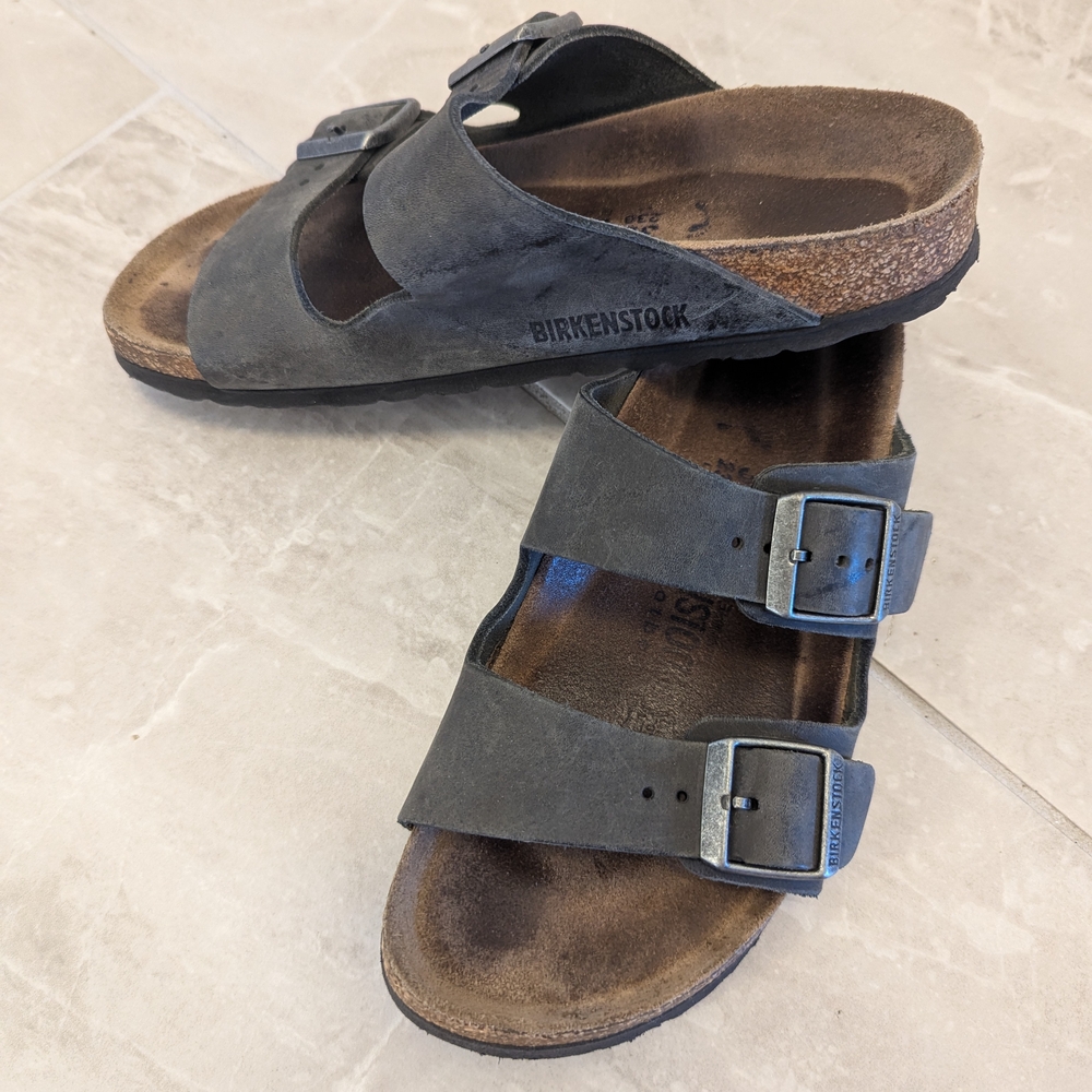 Birkenstock Gray Sandals with Buckles